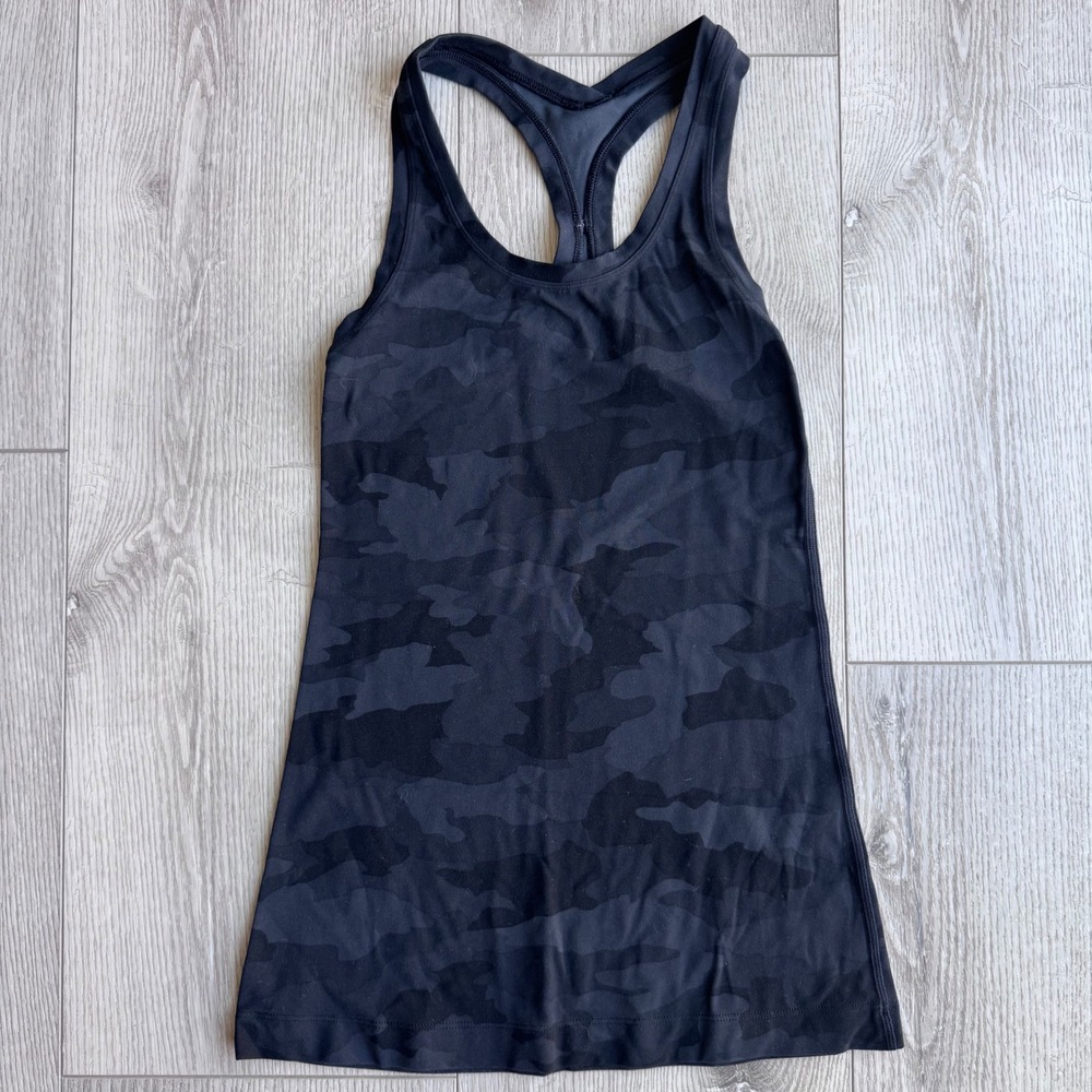 Lululemon Cool Racerback Tank Top Heritage 365 Camo Deep Coal Multi 4